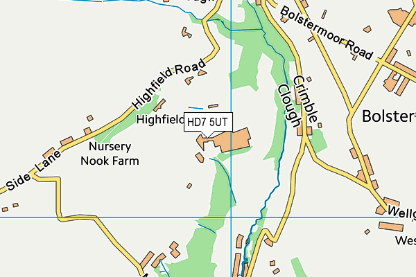 HD7 5UT map - OS VectorMap District (Ordnance Survey)