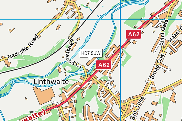 HD7 5UW map - OS VectorMap District (Ordnance Survey)