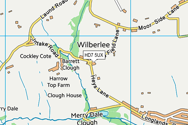 Wilberlee Junior and Infant School map (HD7 5UX) - OS VectorMap District (Ordnance Survey)