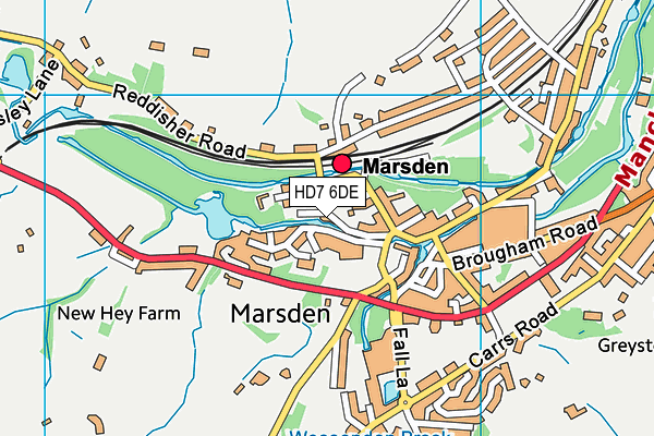 HD7 6DE map - OS VectorMap District (Ordnance Survey)