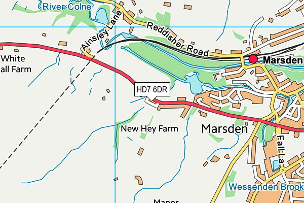 HD7 6DR map - OS VectorMap District (Ordnance Survey)