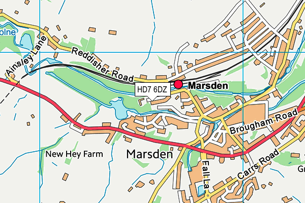 HD7 6DZ map - OS VectorMap District (Ordnance Survey)