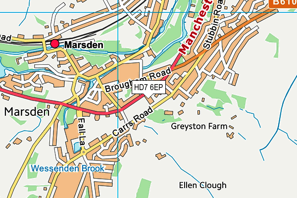 Marsden Junior School map (HD7 6EP) - OS VectorMap District (Ordnance Survey)