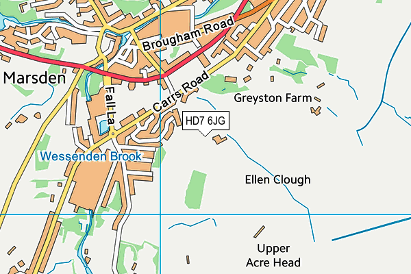 HD7 6JG map - OS VectorMap District (Ordnance Survey)