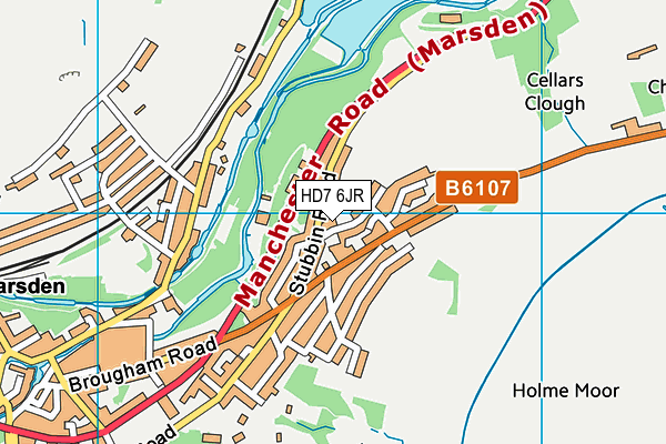HD7 6JR map - OS VectorMap District (Ordnance Survey)