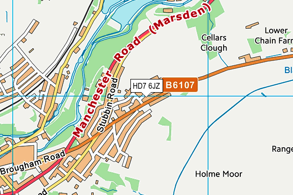 HD7 6JZ map - OS VectorMap District (Ordnance Survey)