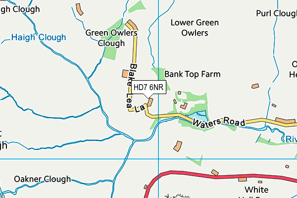 HD7 6NR map - OS VectorMap District (Ordnance Survey)