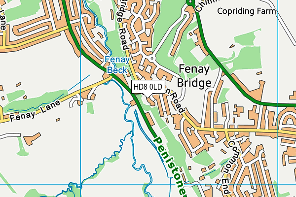 HD8 0LD map - OS VectorMap District (Ordnance Survey)