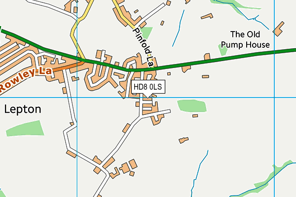 HD8 0LS map - OS VectorMap District (Ordnance Survey)