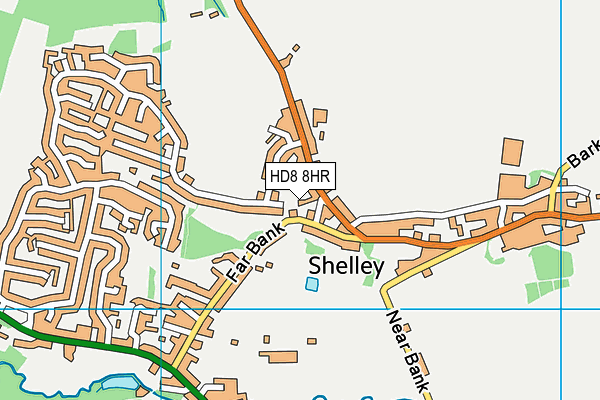 HD8 8HR map - OS VectorMap District (Ordnance Survey)