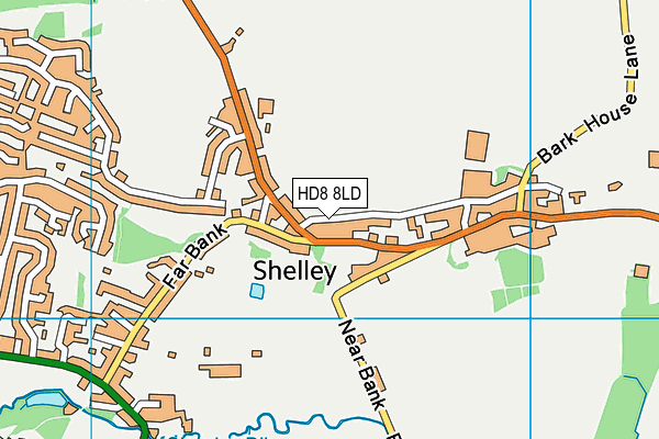 HD8 8LD map - OS VectorMap District (Ordnance Survey)