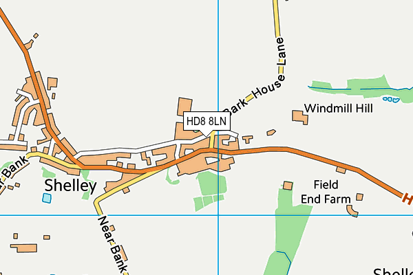 HD8 8LN map - OS VectorMap District (Ordnance Survey)