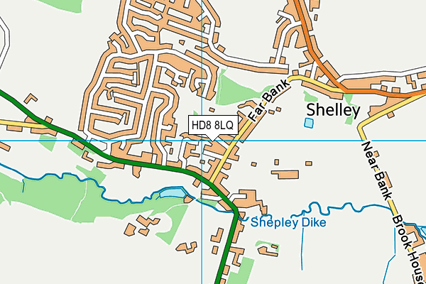 HD8 8LQ map - OS VectorMap District (Ordnance Survey)