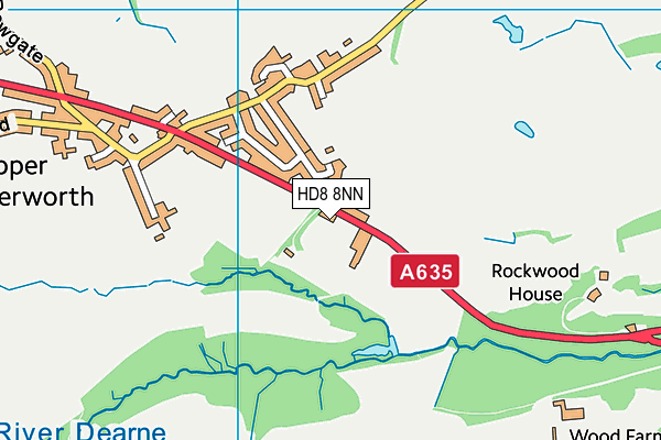 HD8 8NN map - OS VectorMap District (Ordnance Survey)