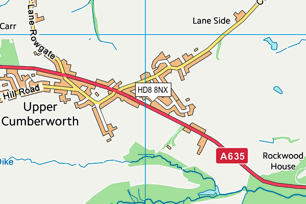 HD8 8NX map - OS VectorMap District (Ordnance Survey)