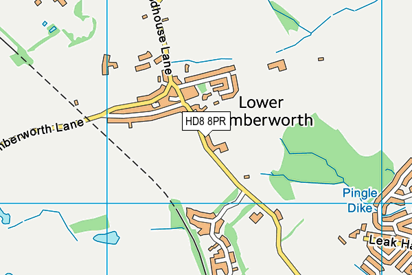 Cumberworth United Cricket Club map (HD8 8PR) - OS VectorMap District (Ordnance Survey)