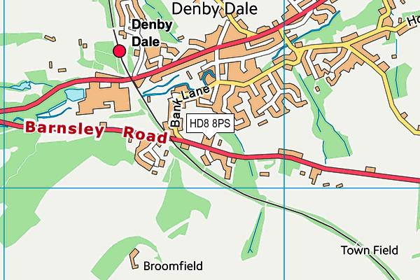 HD8 8PS map - OS VectorMap District (Ordnance Survey)