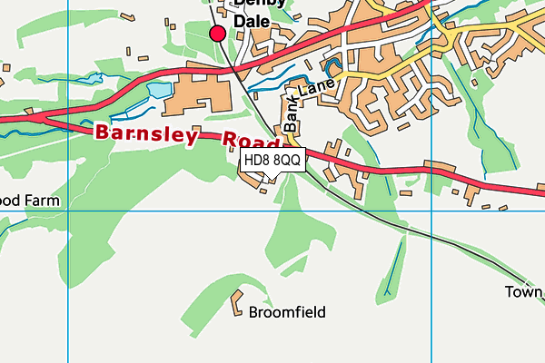 HD8 8QQ map - OS VectorMap District (Ordnance Survey)