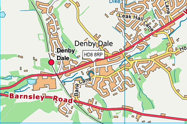 HD8 8RP map - OS VectorMap District (Ordnance Survey)