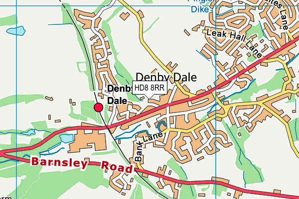 HD8 8RR map - OS VectorMap District (Ordnance Survey)