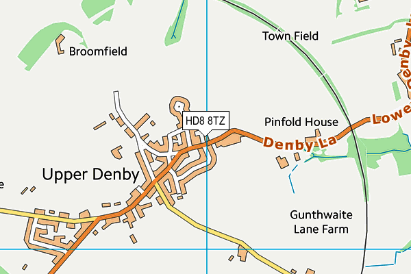 HD8 8TZ map - OS VectorMap District (Ordnance Survey)