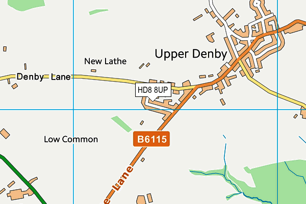 HD8 8UP map - OS VectorMap District (Ordnance Survey)