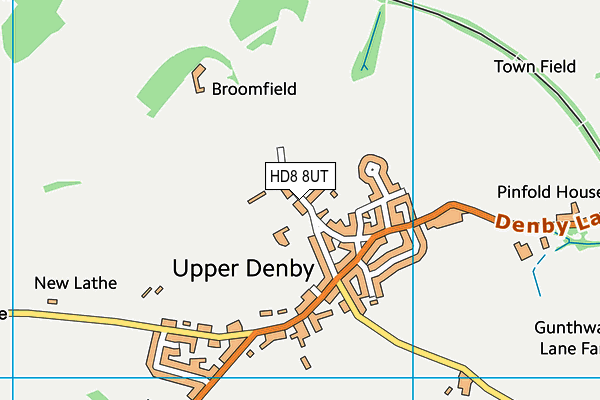 HD8 8UT map - OS VectorMap District (Ordnance Survey)