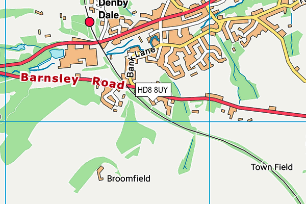 HD8 8UY map - OS VectorMap District (Ordnance Survey)