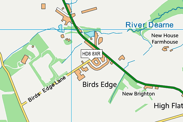 Birdsedge Ground  map (HD8 8XR) - OS VectorMap District (Ordnance Survey)