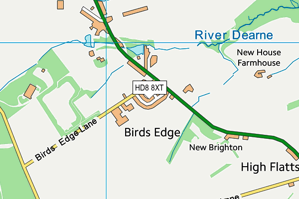 HD8 8XT map - OS VectorMap District (Ordnance Survey)