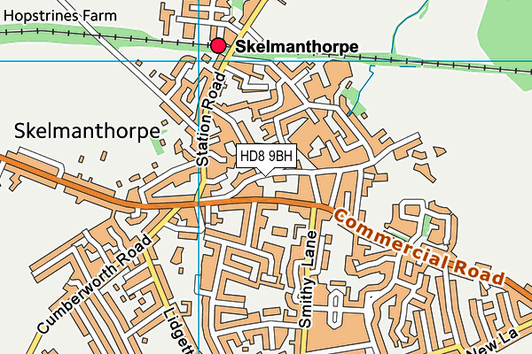Skelmanthorpe Community Centre map (HD8 9BH) - OS VectorMap District (Ordnance Survey)