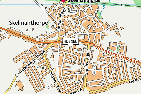 HD8 9BL map - OS VectorMap District (Ordnance Survey)