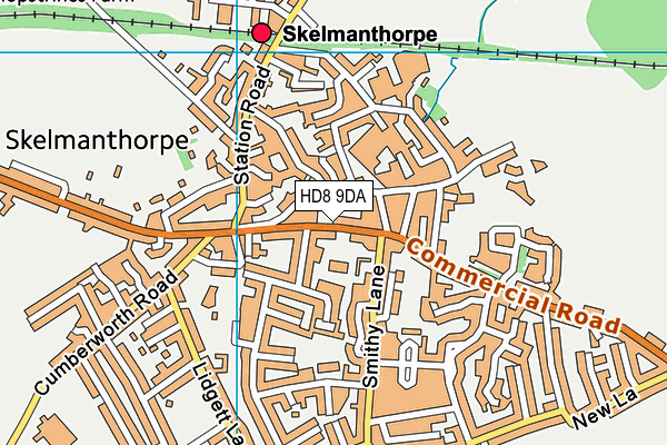 Skelmanthorpe Savoy Squash Club map (HD8 9DA) - OS VectorMap District (Ordnance Survey)