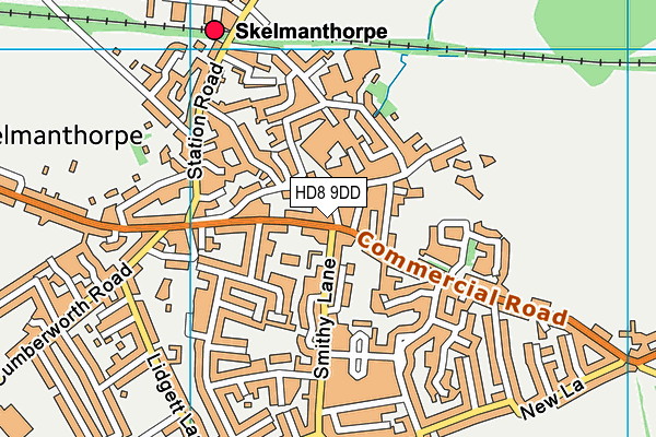 HD8 9DD map - OS VectorMap District (Ordnance Survey)