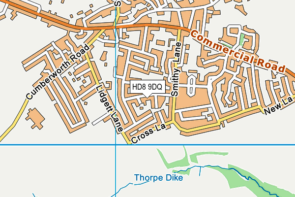 HD8 9DQ map - OS VectorMap District (Ordnance Survey)