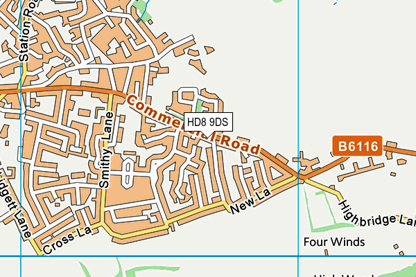 HD8 9DS map - OS VectorMap District (Ordnance Survey)
