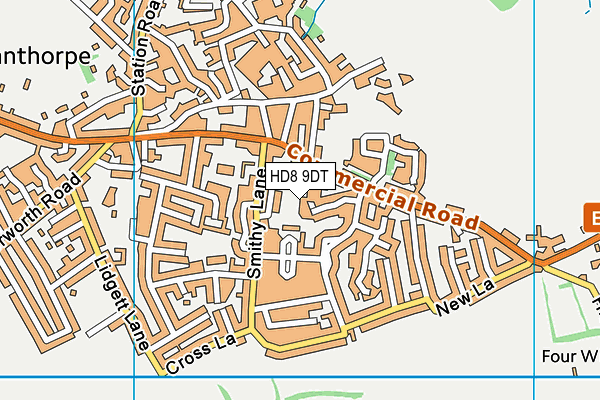 HD8 9DT map - OS VectorMap District (Ordnance Survey)