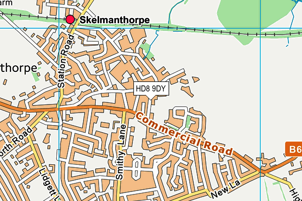 HD8 9DY map - OS VectorMap District (Ordnance Survey)