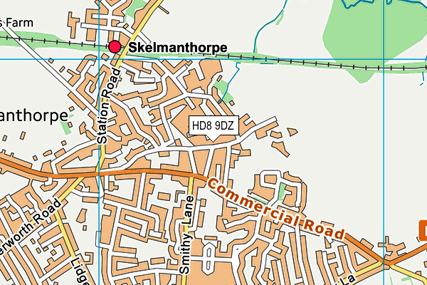 Skelmanthorpe Academy map (HD8 9DZ) - OS VectorMap District (Ordnance Survey)