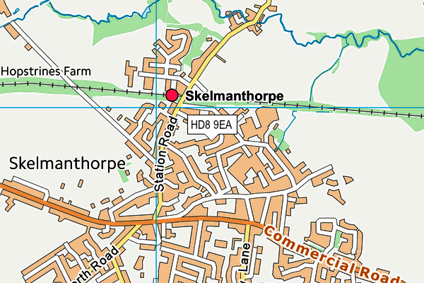 HD8 9EA map - OS VectorMap District (Ordnance Survey)