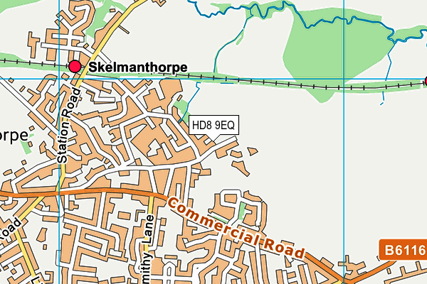 HD8 9EQ map - OS VectorMap District (Ordnance Survey)