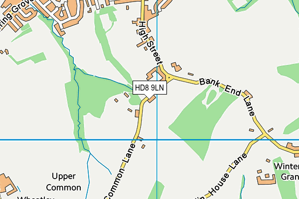 HD8 9LN map - OS VectorMap District (Ordnance Survey)