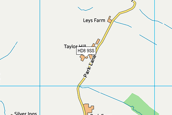 HD8 9SS map - OS VectorMap District (Ordnance Survey)