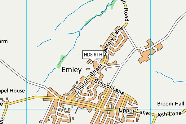 HD8 9TH map - OS VectorMap District (Ordnance Survey)