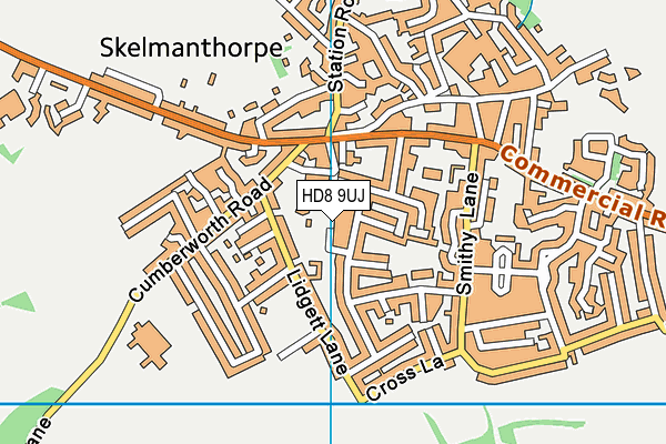 HD8 9UJ map - OS VectorMap District (Ordnance Survey)