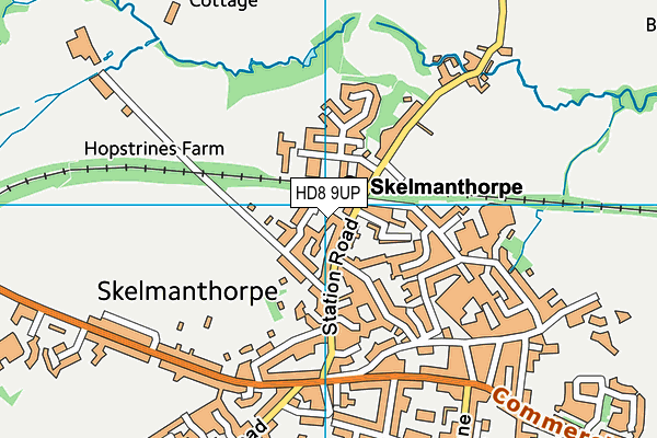 HD8 9UP map - OS VectorMap District (Ordnance Survey)