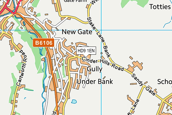 HD9 1EN map - OS VectorMap District (Ordnance Survey)