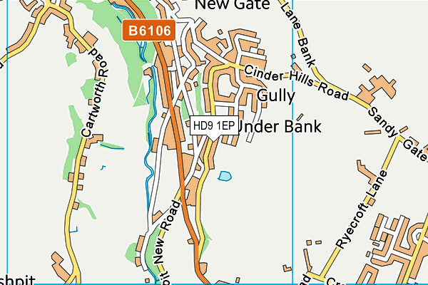 HD9 1EP map - OS VectorMap District (Ordnance Survey)