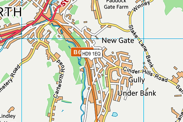 HD9 1EQ map - OS VectorMap District (Ordnance Survey)