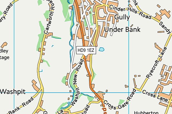 HD9 1EZ map - OS VectorMap District (Ordnance Survey)